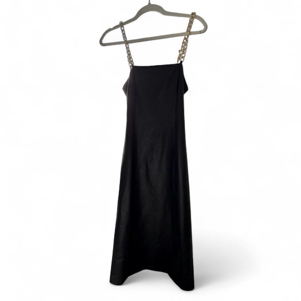 Alice + Olivia Black and White Slip Midi Dress Spaghetti Strap